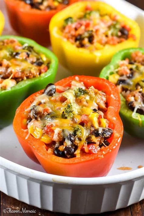 How many protein are in vegetarian mexican stuffed peppers - calories, carbs, nutrition