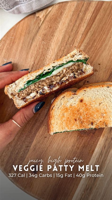 How many protein are in veggie patty melt - calories, carbs, nutrition