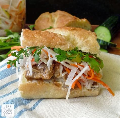 How many protein are in vietnamese pork banh mi sandwich - calories, carbs, nutrition