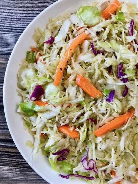 How many protein are in vinaigrette cole slaw - calories, carbs, nutrition