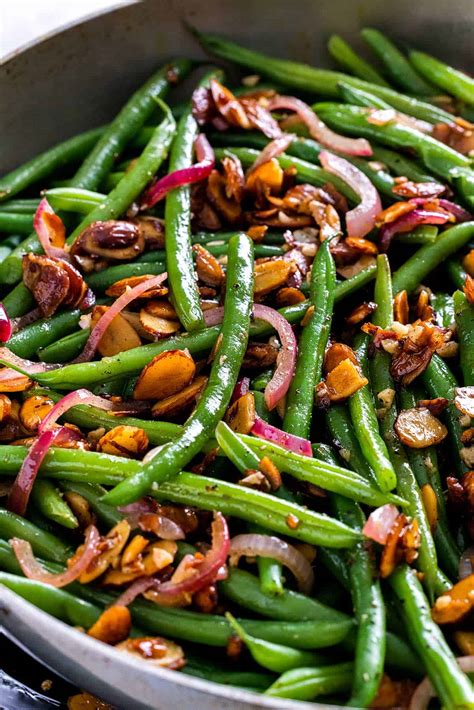 How many protein are in whole green beans almondine - calories, carbs, nutrition