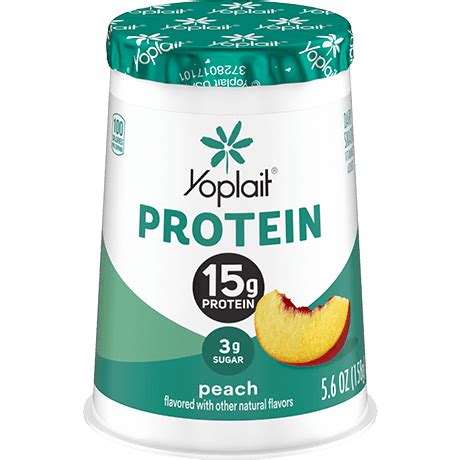 How many protein are in yogurt, greek, yoplait peach - calories, carbs, nutrition