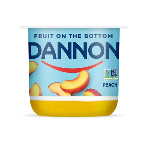 How many protein are in yogurt - fruit on the bottom peach - calories, carbs, nutrition