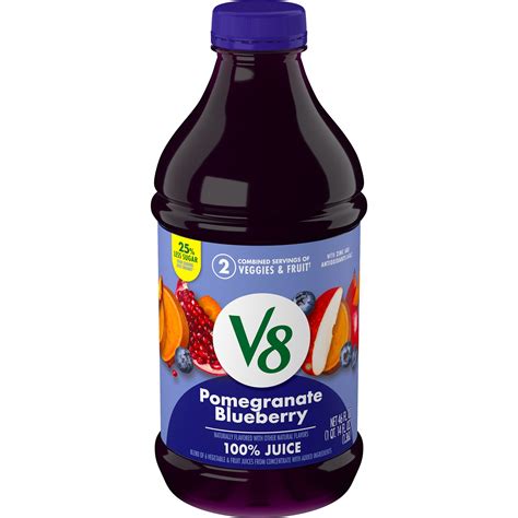 How many sugar are in 100 % juice blueberry pomegranate - calories, carbs, nutrition