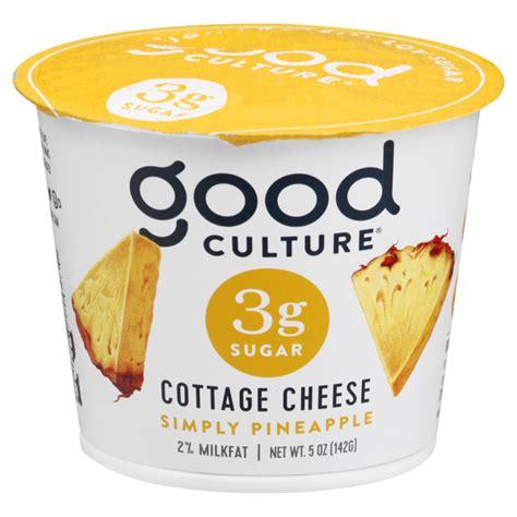 How many sugar are in 2% cottage cheese with pineapple - calories, carbs, nutrition