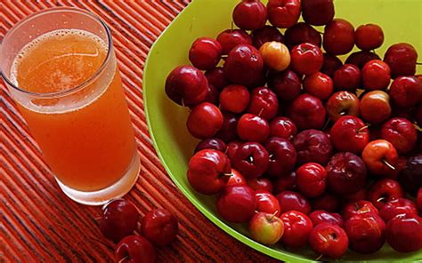 How many sugar are in acerola juice, raw - calories, carbs, nutrition