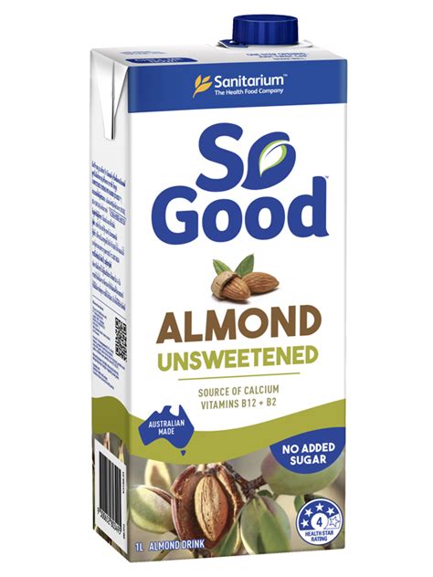 How many sugar are in almond milk unsweetened - calories, carbs, nutrition