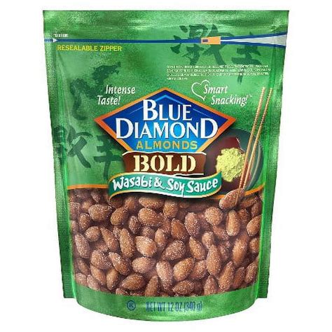 How many sugar are in almonds wasabi and soy sauce - calories, carbs, nutrition