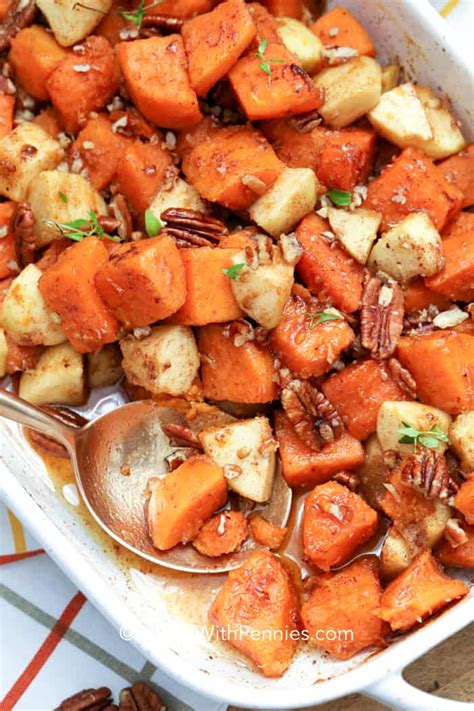 How many sugar are in apple and sweet potato casserole - calories, carbs, nutrition