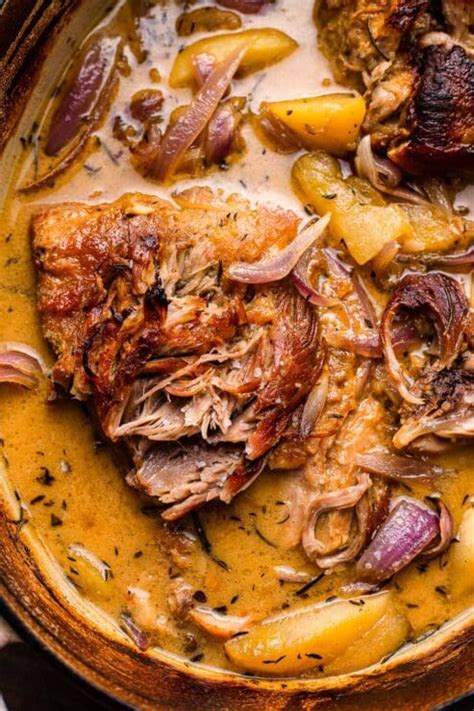 How many sugar are in apple cider braised pork- large - calories, carbs, nutrition