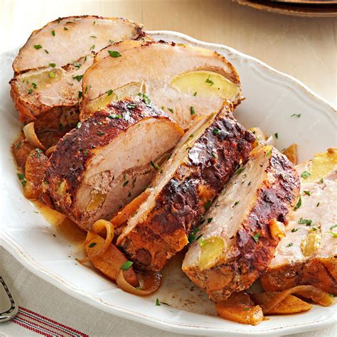 How many sugar are in apple roasted pork tenderloin - calories, carbs, nutrition