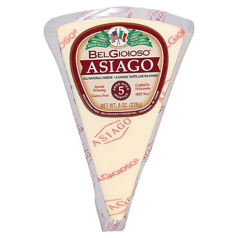 How many sugar are in asiago cheese - calories, carbs, nutrition