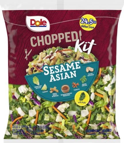 How many sugar are in asian sesame salad kit - calories, carbs, nutrition