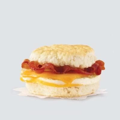 How many sugar are in bacon, and cheese biscuit - calories, carbs, nutrition