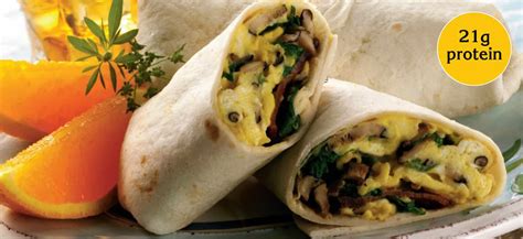 How many sugar are in bacon, egg and mushroom burrito - calories, carbs, nutrition