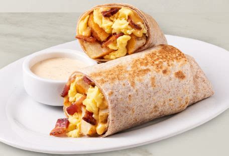 How many sugar are in bacon potato breakfast burrito - calories, carbs, nutrition