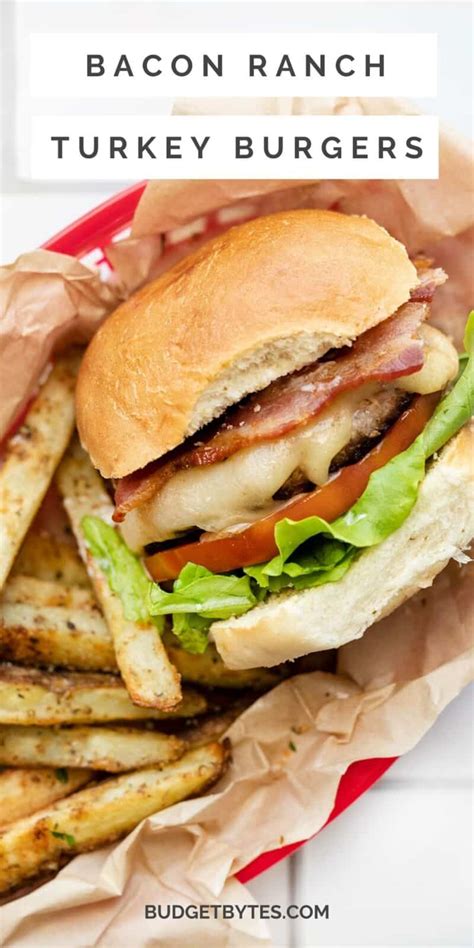 How many sugar are in bacon ranch turkey burger - calories, carbs, nutrition