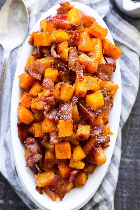 How many sugar are in bacon roasted butternut sqaush & onions - calories, carbs, nutrition