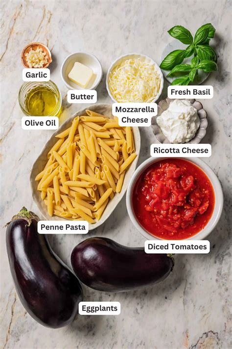 How many sugar are in baked penne rigate with eggplant - calories, carbs, nutrition