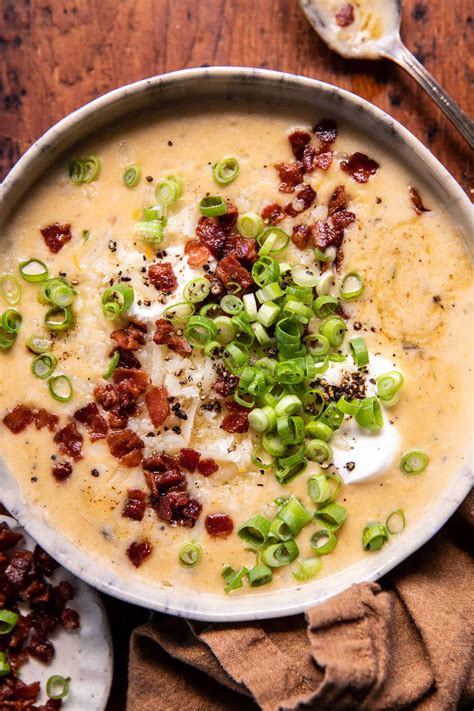 How many sugar are in baked potato soup - large - calories, carbs, nutrition