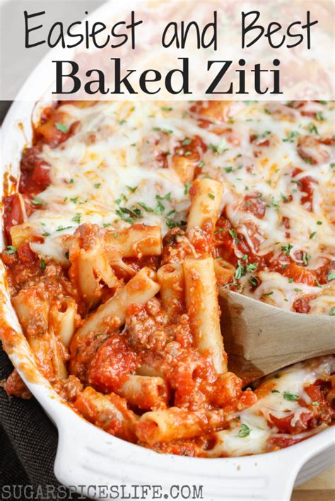 How many sugar are in baked ziti - calories, carbs, nutrition