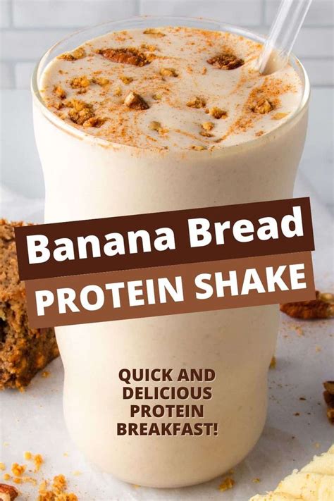 How many sugar are in banana bread protein shake - calories, carbs, nutrition