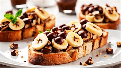 How many sugar are in banana bruschetta - calories, carbs, nutrition