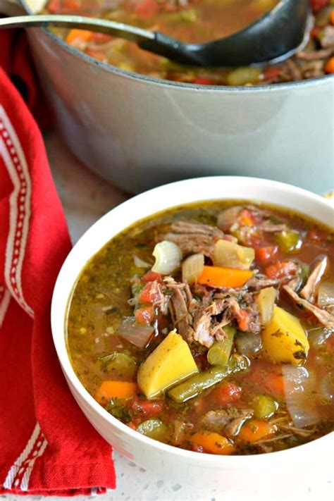 How many sugar are in beef and vegetable soup - calories, carbs, nutrition