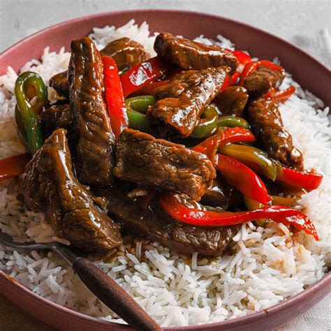 How many sugar are in beef pepper steak with vegetables large - calories, carbs, nutrition