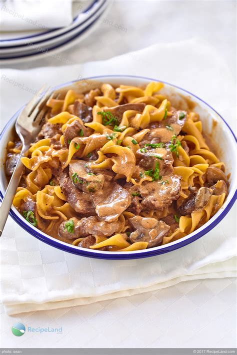 How many sugar are in beef stroganoff with vegetables large - calories, carbs, nutrition