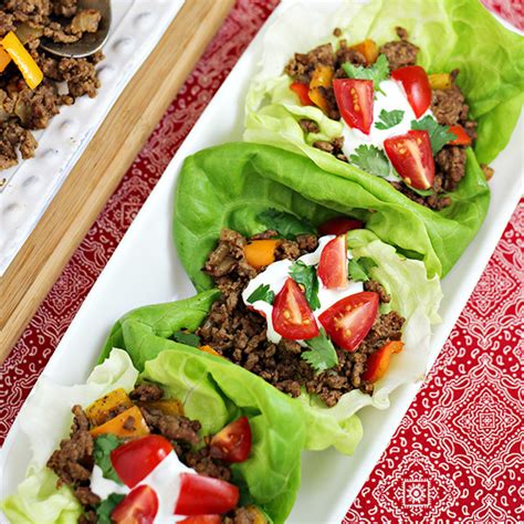 How many sugar are in beef taco lettuce wrap - calories, carbs, nutrition