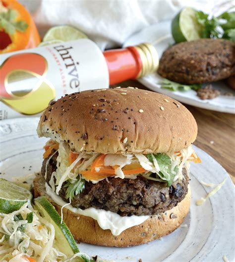 How many sugar are in black bean burger with roasted garlic coleslaw - calories, carbs, nutrition