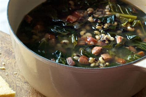 How many sugar are in black eyed pea soup with andoullie and collards - calories, carbs, nutrition