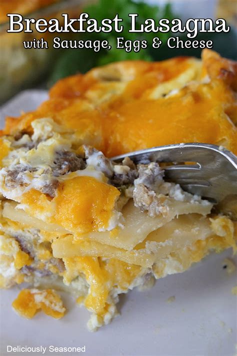 How many sugar are in breakfast lasagna - calories, carbs, nutrition