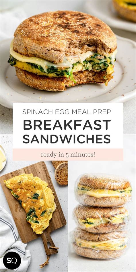 How many sugar are in breakfast sandwich with spinach, egg cheese - calories, carbs, nutrition