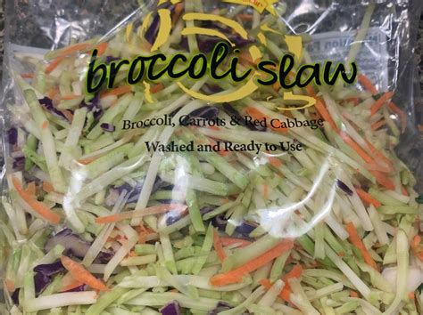 How many sugar are in broccoli slaw - calories, carbs, nutrition