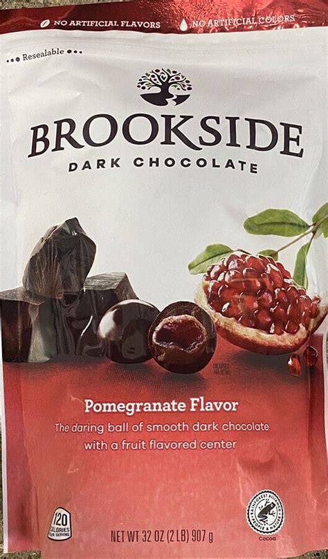 How many sugar are in brook side dark chocolate pomegranate - calories, carbs, nutrition