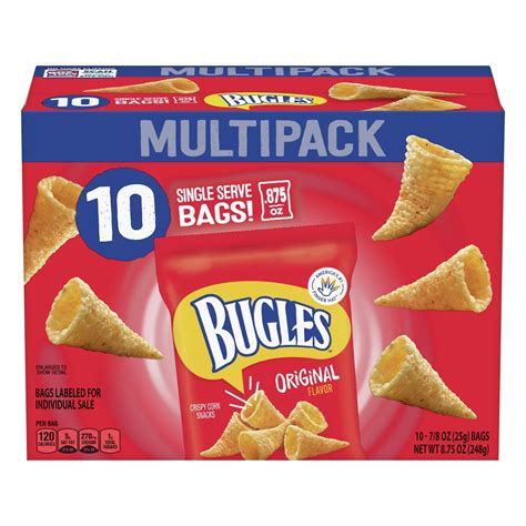 How many sugar are in bugles original - calories, carbs, nutrition