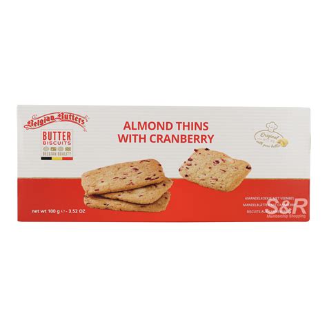 How many sugar are in butter almond thins - calories, carbs, nutrition