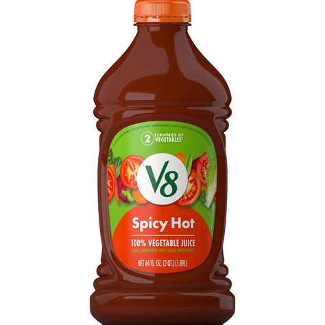 How many sugar are in campbell's, v8 vegetable juice, spicy hot v8 - calories, carbs, nutrition