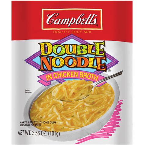 How many sugar are in campbell's red and white, double noodle in chicken broth soup, condensed - calories, carbs, nutrition