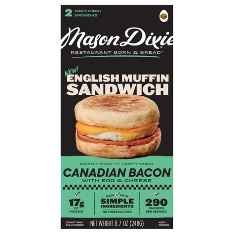 How many sugar are in canadian bacon english muffin - calories, carbs, nutrition