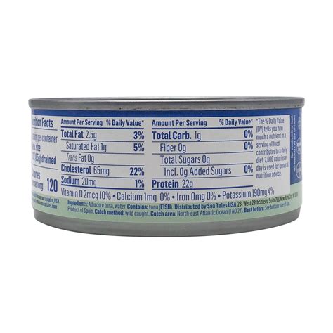 How many sugar are in canned tuna - calories, carbs, nutrition