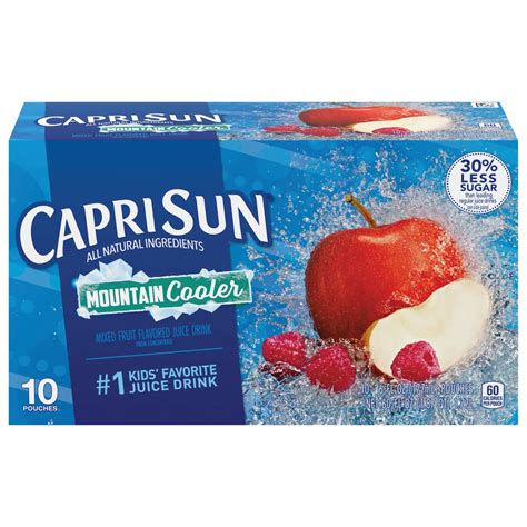 How many sugar are in capri sun juicers mountain cooler - calories, carbs, nutrition