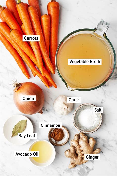 How many sugar are in carrot ginger soup - calories, carbs, nutrition