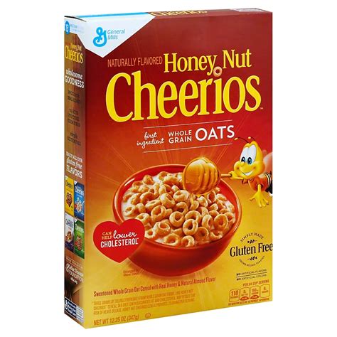 How many sugar are in cereal, cheerios honey nut, general mills - calories, carbs, nutrition