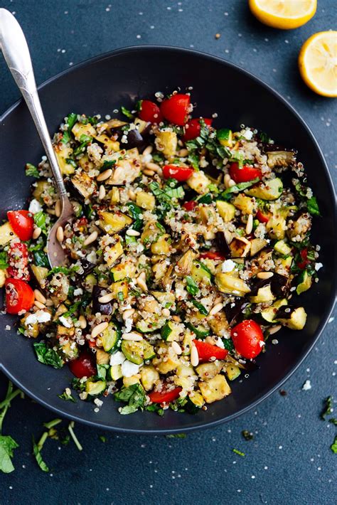 How many sugar are in char-grilled seasonal vegetables on quinoa - calories, carbs, nutrition