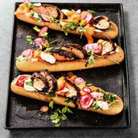 How many sugar are in charred vegetable baguette - calories, carbs, nutrition