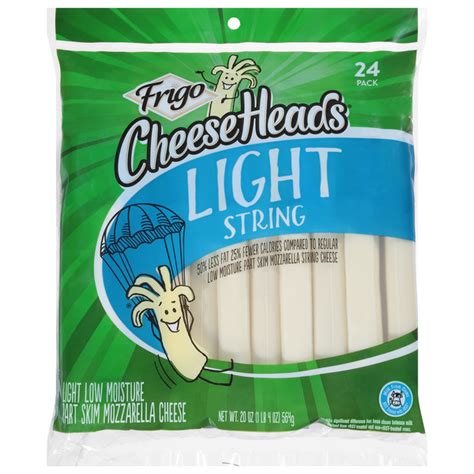 How many sugar are in cheese head string cheese - calories, carbs, nutrition