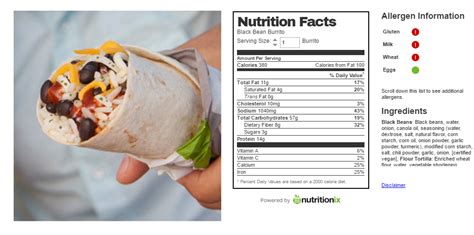 How many sugar are in cheesy burrito - calories, carbs, nutrition